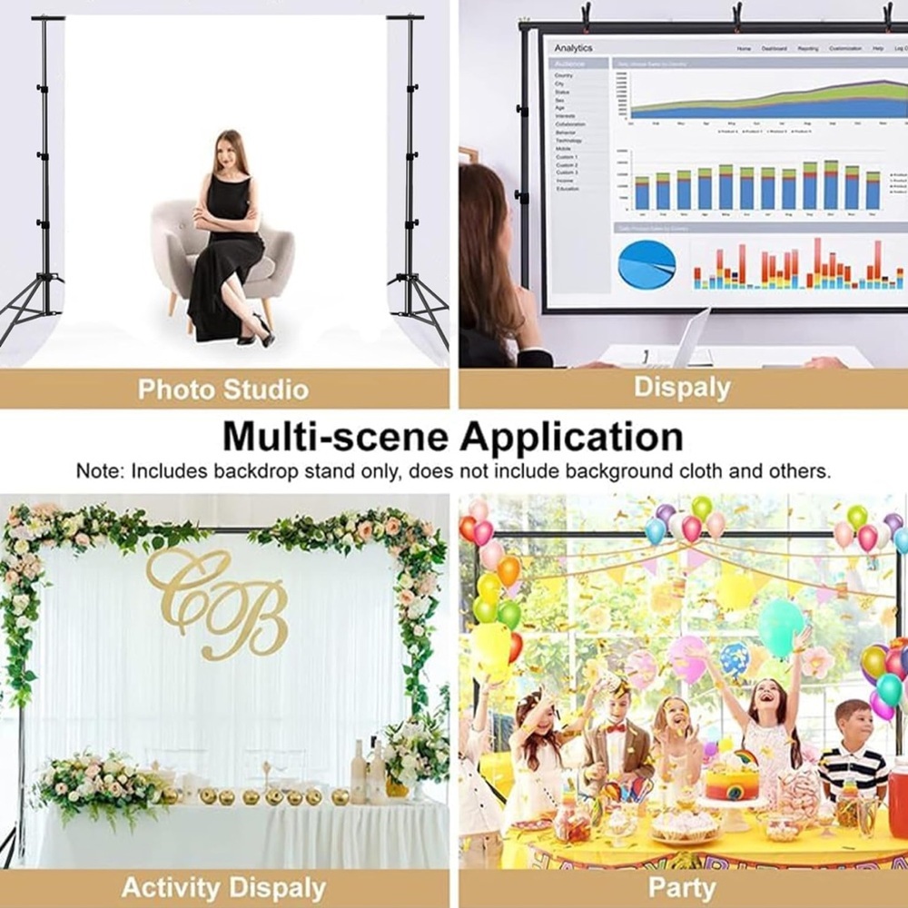 🆕 Backdrop Stand for Photography 9ft x 10ft Heavy Duty